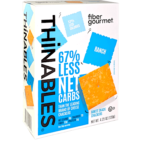 Thinables Baked Snack Crackers - Ranch